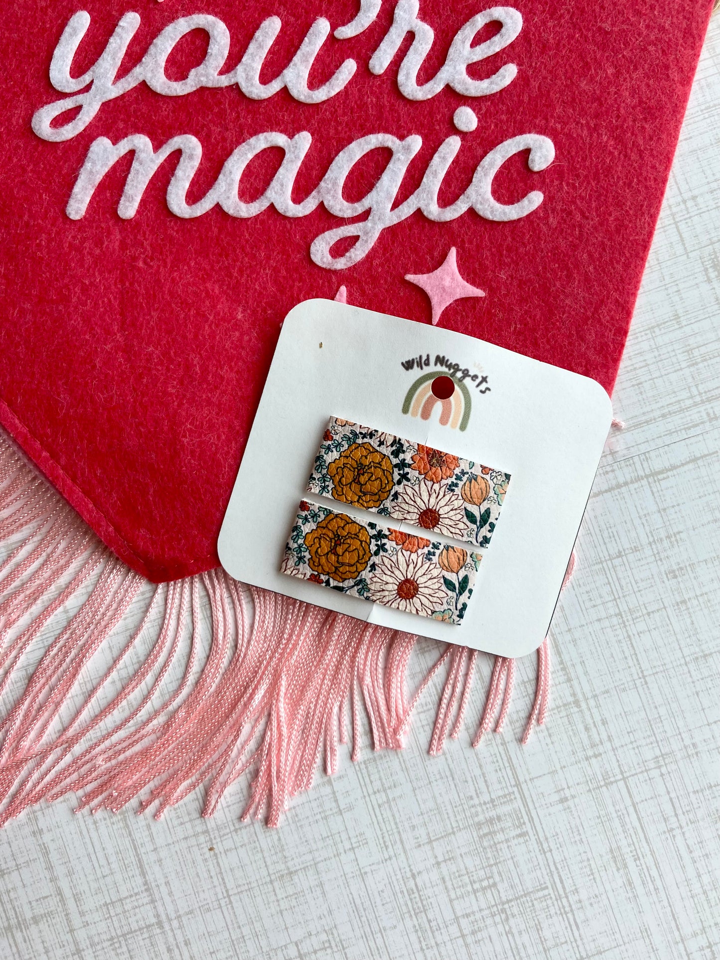 Wildflower Snap Hair Clips