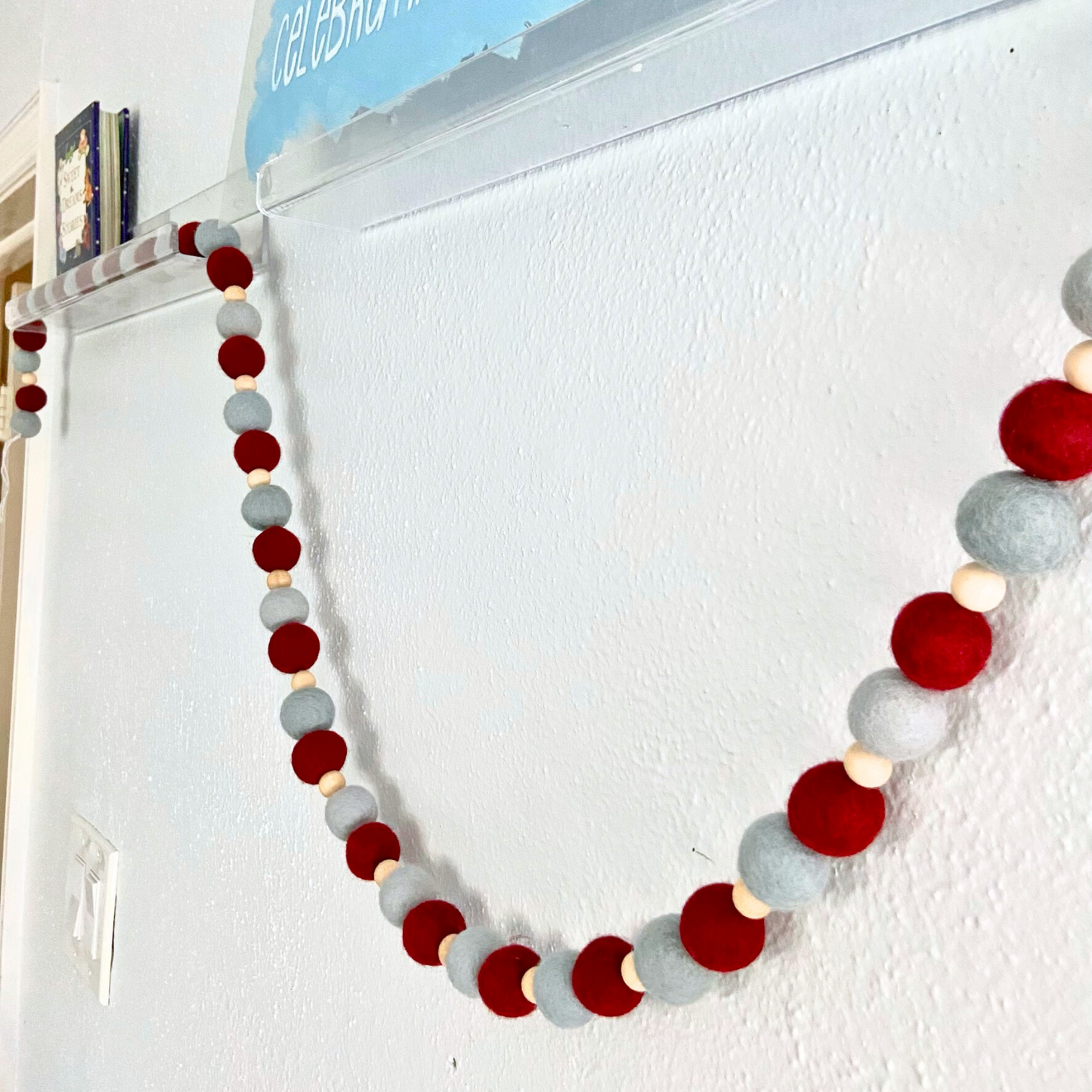 Grey and Maroon Garland