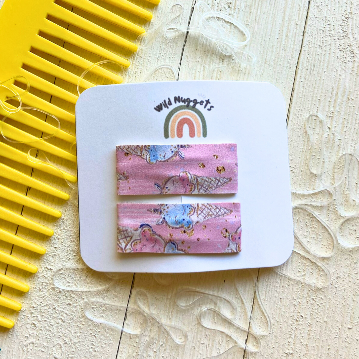 Ice Cream Unicorn Snap Hair Clips