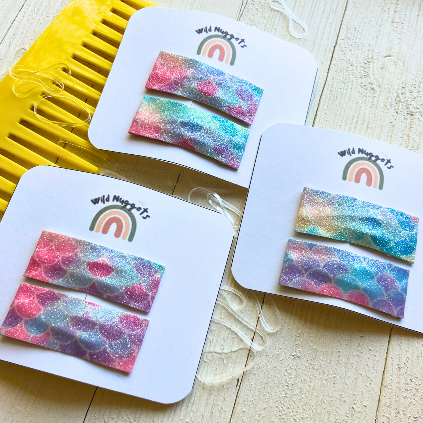 Ombre' Mermaid Snap Hair Clips