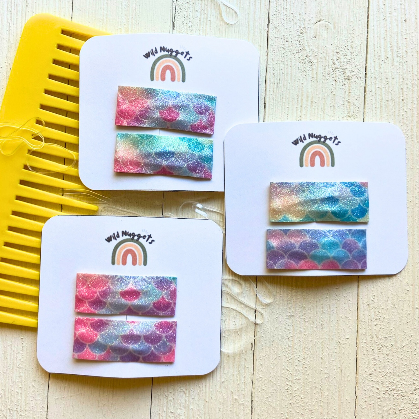 Ombre' Mermaid Snap Hair Clips