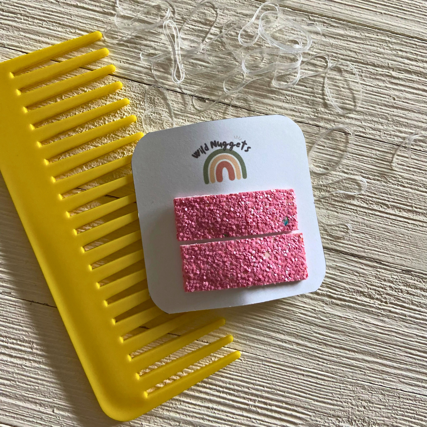 Bubblegum Glitter Snap Hair Clip