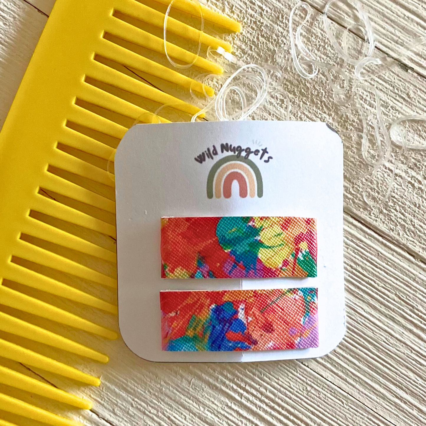 Tie Dye Snap Hair Clip