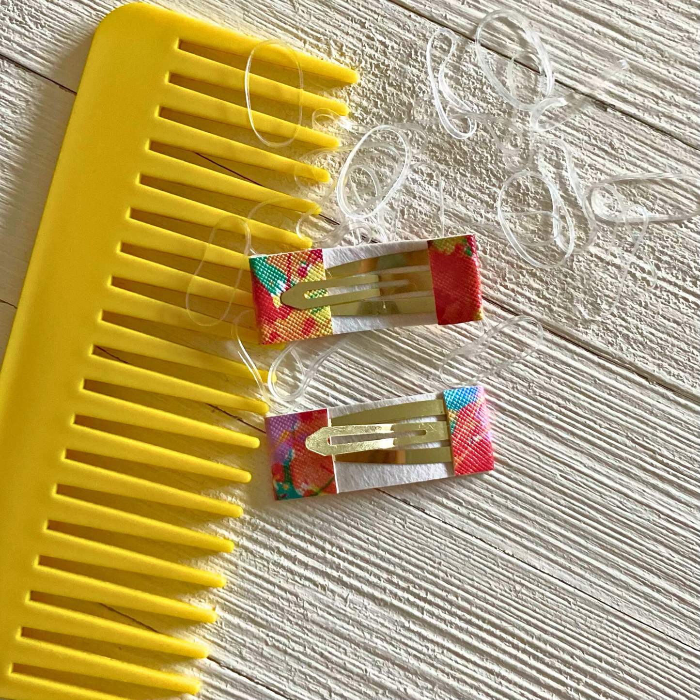 Tie Dye Snap Hair Clip