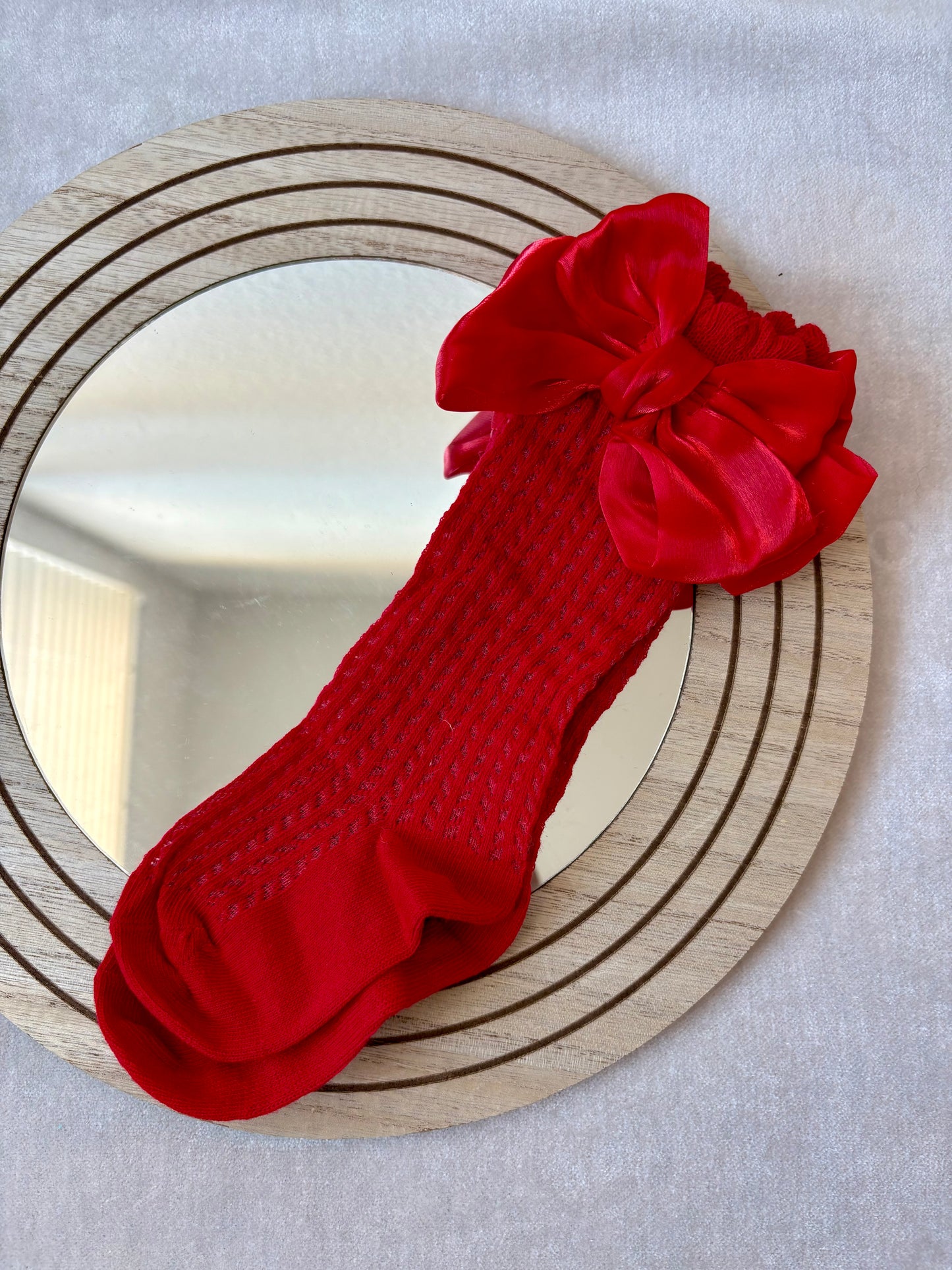 Mesh Knit Knee High Socks