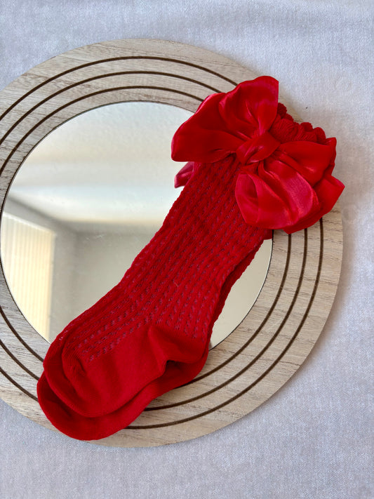 Mesh Knit Knee High Socks