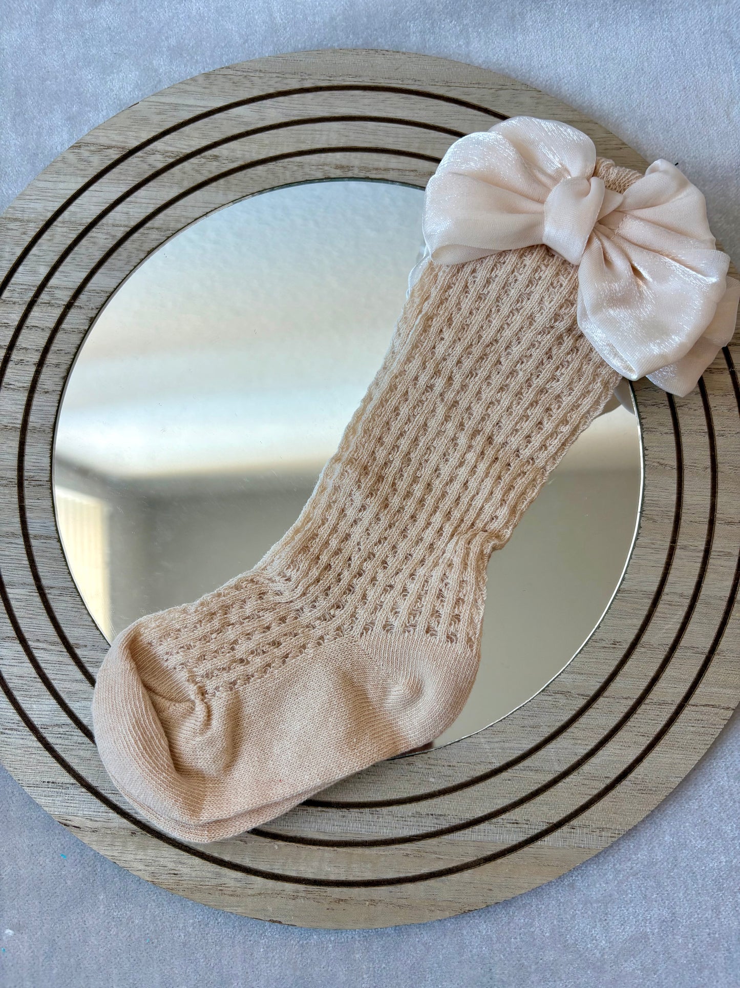 Mesh Knit Knee High Socks