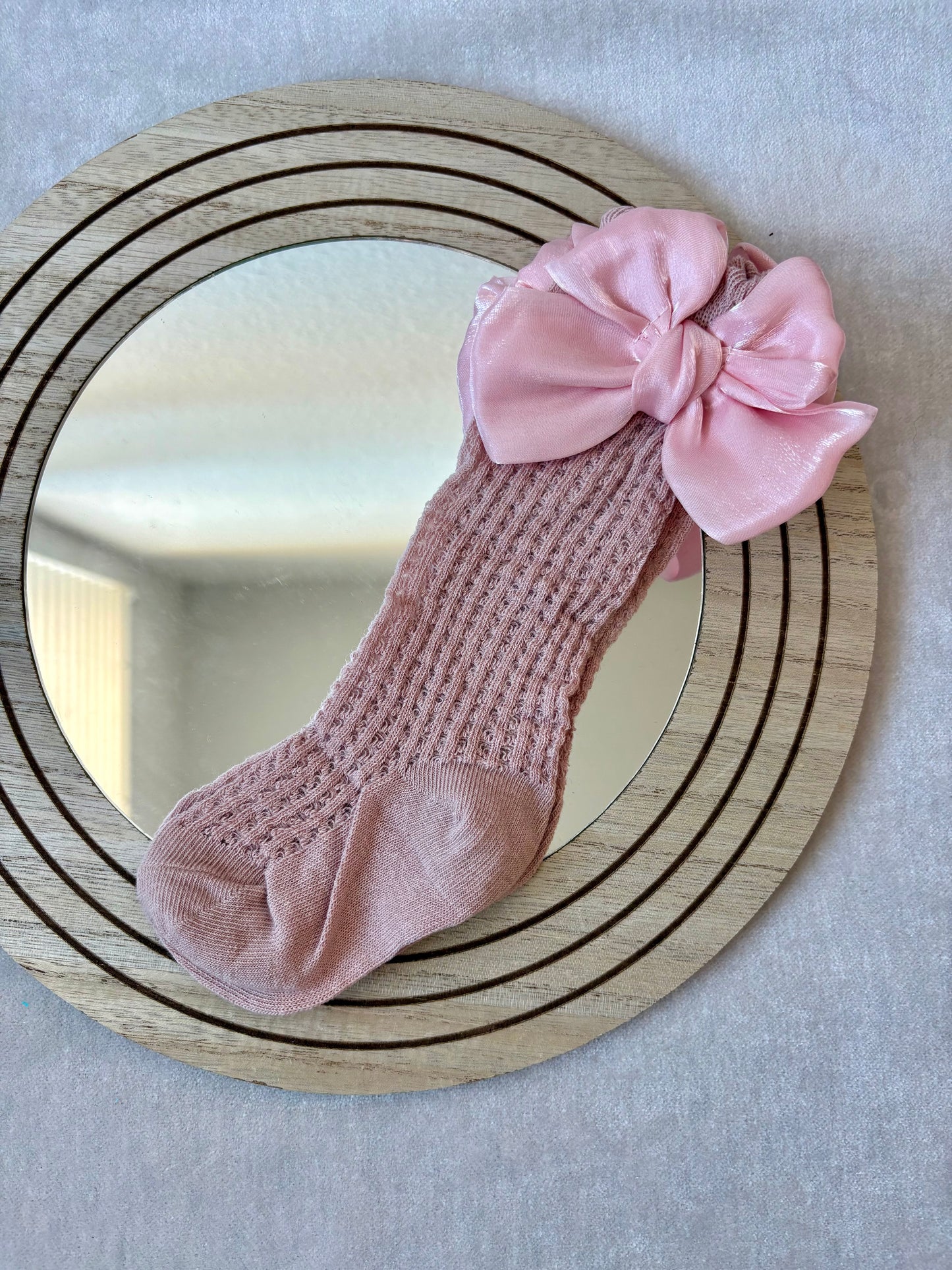 Mesh Knit Knee High Socks