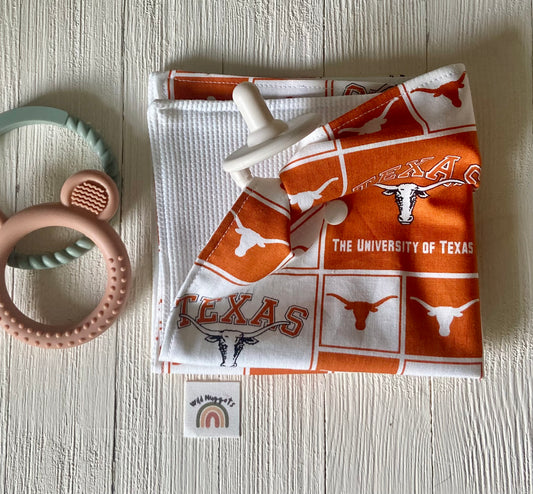 Texas game day print on a small blanket 